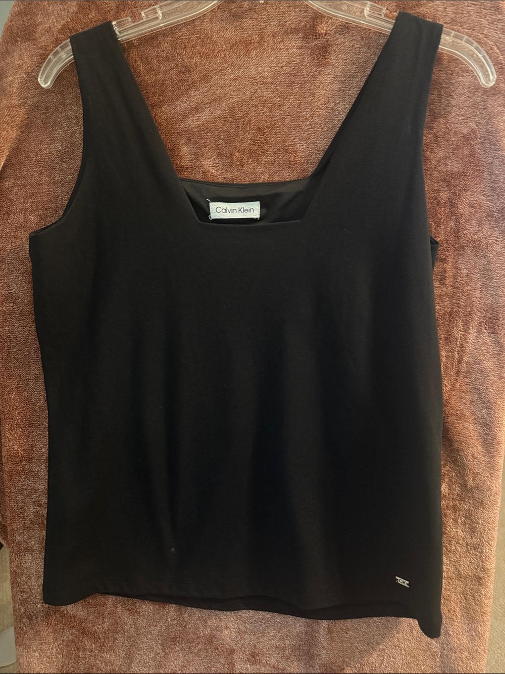 Calvin Klein Black Square Neck Tank